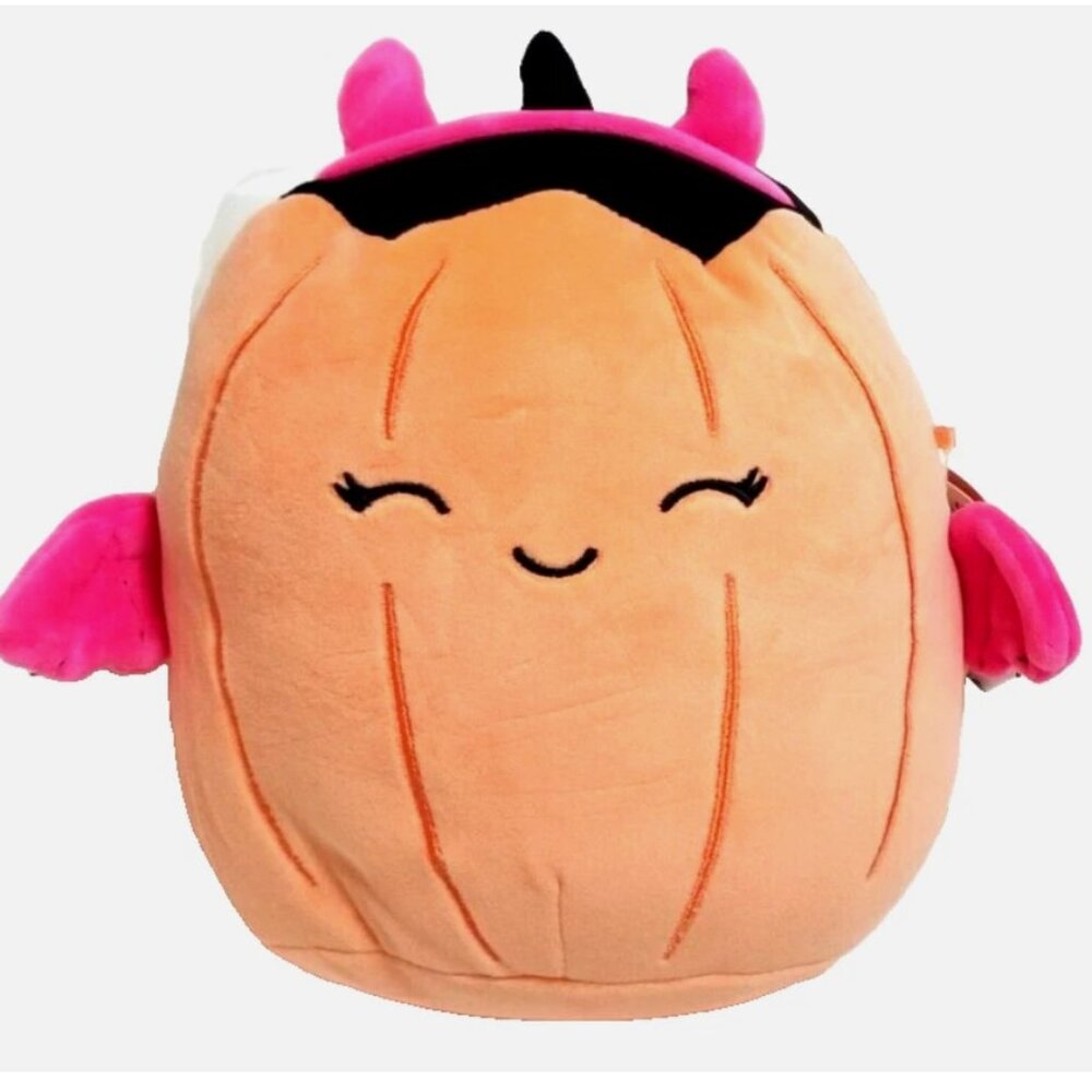 Squishmallows - Margie, Light Orange Pumpkin, 8 Inch, Bat Wings, Horns, 2023